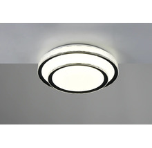 Plafonieră LED modernă rotundă cu design în formă de inel și efect strălucitor.