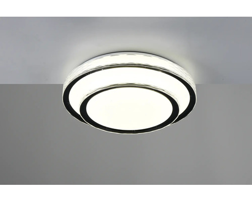 Plafonieră LED modernă rotundă cu design în formă de inel și efect strălucitor.