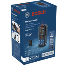 Telemetru cu laser Bosch Professional GLM 50-27 C în ambalaj cu Bluetooth, rază de 50 Meter, include husă de protecție și accesorii.