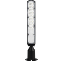 Lampă de lucru LED subțire cu bază neagră, mai multe module LED și capac transparent.