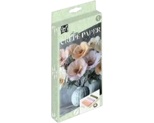 Pachet de hârtie creponată fină pentru confecționarea florilor decorative și proiecte DIY.