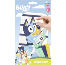 Bluey Logo, Moxy Logo. Set de artă mozaic Bluey pentru copii de la 3 ani pentru a crea o imagine cu autocolante mozaic.