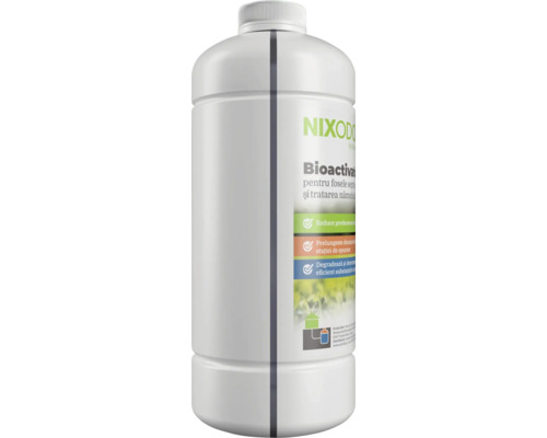 Bioactivator Nixodor pentru fose septice și tratarea nămolului în flacon de plastic.