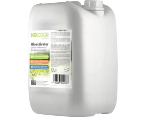 Bioactivator Nixodor pentru fose septice și tratarea nămolului, bidon din plastic de 10 litri.