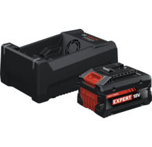 Set acumulator Bosch Professional 18 Volți format dintr-un încărcător și un acumulator High Power de 5,5 amperi-oră.