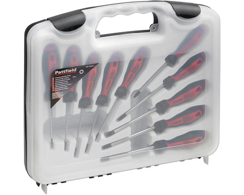 Set de șurubelnițe Pattfield 10 piese în geantă de plastic cu mâner