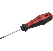 Șurubelniță în cruce Pattfield în roșu și negru cu mâner ergonomic multicomponent și tijă din oțel.