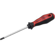 Șurubelniță Torx Pattfield cu mâner ergonomic roșu-negru și tijă din oțel.