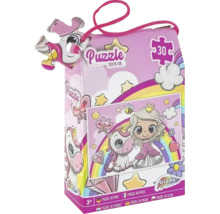 Puzzle Grafix cu prințesă și unicorn, 30 piese, aproximativ 29 pe 18 centimetri, potrivit pentru copii de la 3 ani.