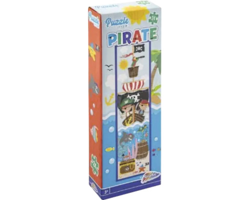 Puzzle cu pirați pentru copii de la 3 ani cu 24 piese și motive de nave de pirați și comori