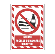 Indicator interzis accesul cu mâncare și băuturi