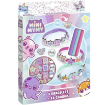 Set Mini Mymy cu 3 brățări și 18 talismane cu motive animale pentru copii începând cu vârsta de 3 ani.