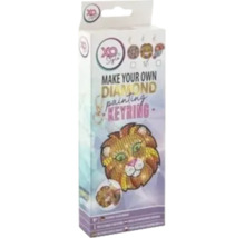 Set pentru crearea unui breloc Diamond Painting XO Style cu motiv de leu.