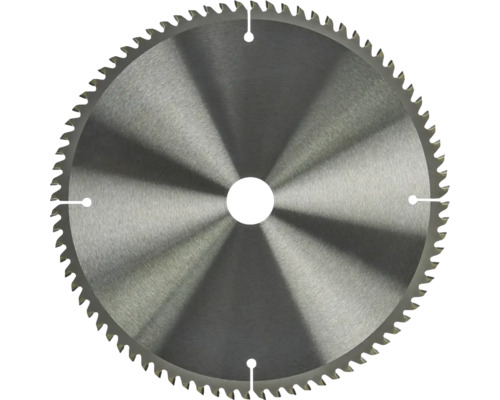 Pânză de ferăstrău circular din metal cu dantură fină și fante de expansiune.