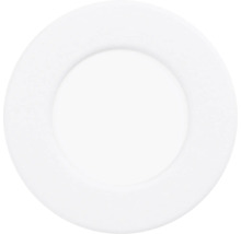 Panou LED încastrat rotund și plat, de culoare albă, pentru tavan.
