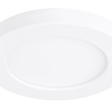 Corp de iluminat LED încorporat alb, rotund și plat, cu suprafață netedă.