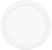 Panou LED rotund și plat pentru plafon sau spot încorporabil de culoare albă.