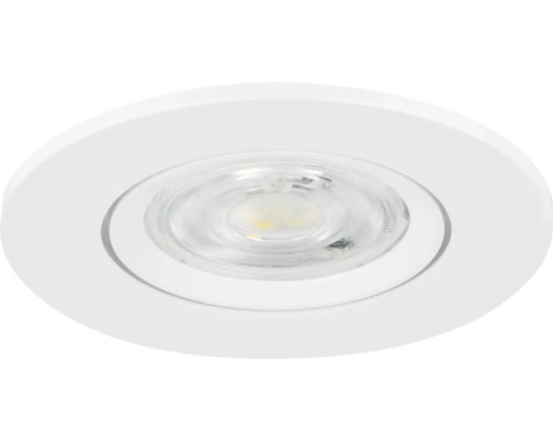 Spot încastrat rotund pentru tavan cu sursă de lumină integrată.