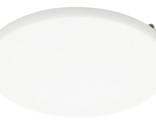 Plafonieră LED rotundă și plată, albă.