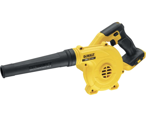 Suflantă de frunze cu acumulator DeWalt 18 Volt XR Li-Ion cu tub lung de suflare și mâner ergonomic.