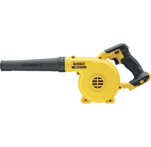 Suflantă cu acumulator DeWalt 18 Volt XR Lithium-Ion cu duză neagră și mâner ergonomic.