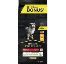 Purina Pro Plan Healthy Start hrană pentru căței de talie medie, pui, pachet bonus 14 kilograme