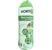 Plasă pentru castraveți Horti A-Z, 1,2 pe 10 metri, dimensiune ochi 15 pe 15 centimetri, rezistentă la ultraviolet.