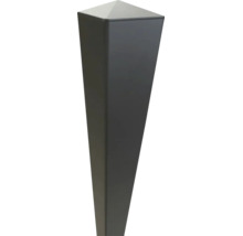 Capac de stâlp pătrat din aluminiu cu acoperiș piramidal în culoarea antracit.