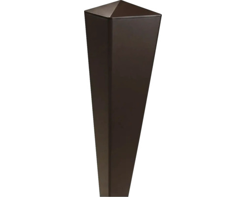 Picior de mobilier conic maro, profil pătrat.