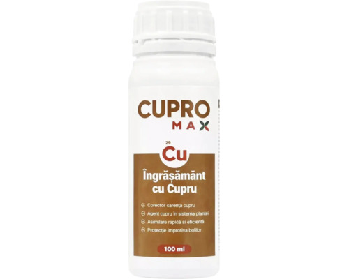 Îngrășământ cu cupru CUPRO MAX, flacon de 100 mililitri