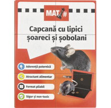 Capcană cu lipici pentru șoareci și șobolani, non-toxică, pliabilă, cu atractant alimentar și aderență puternică.