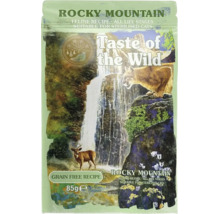 Hrană umedă pentru pisici Taste of the Wild Rocky Mountain, rețetă fără cereale pentru toate etapele vieții, plic de 85 grame.