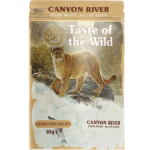 Hrană umedă pentru pisici Taste of the Wild Canyon River, rețetă fără cereale pentru toate etapele de viață, 85 grame.