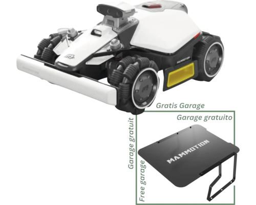 Robot de tuns gazonul Mammotion cu tracțiune integrală și garaj gratuit.