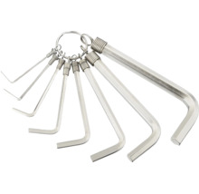 Set chei imbus hexagonale pe inel din metal de diverse dimensiuni