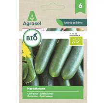 Logo Agrosel, semințe de castraveți ecologici Marketmore, sigla Uniunii Europene pentru agricultură ecologică