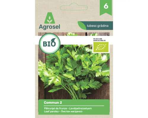 Semințe bio pătrunjel de frunze Commun 2 Agrosel, certificate ecologic