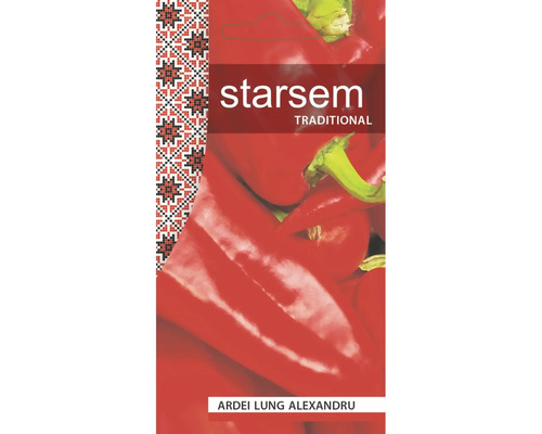 Plic de semințe Starsem Traditional pentru ardei lung roșu, soiul Ardei Lung Alexandru.