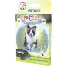 Zgardă antiparazitară vetexx PROTECT pentru câini de talie mare cu protecție împotriva căpușelor, puricilor și țânțarilor.
