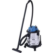 Aspirator umed si uscat Scheppach cu rezervor din otel inoxidabil de 20 litri, putere de 1300 wati, include furtun de aspirare si duza de podea.
