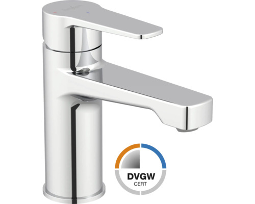 Baterie monocomandă pentru lavoar din crom cu certificare DVGW.