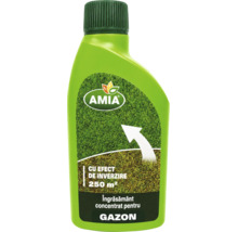 Îngrășământ concentrat pentru gazon AMIA pentru 250 metri pătrați cu efect de înverzire.