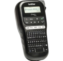 Aparat de etichetat portabil Brother P-touch H110 cu tastatură QWERTY și afișaj pentru etichete.