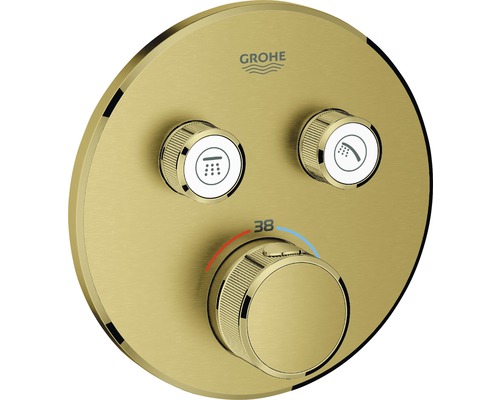 Baterie duș încastrată cu termostat GROHE SmartControl auriu