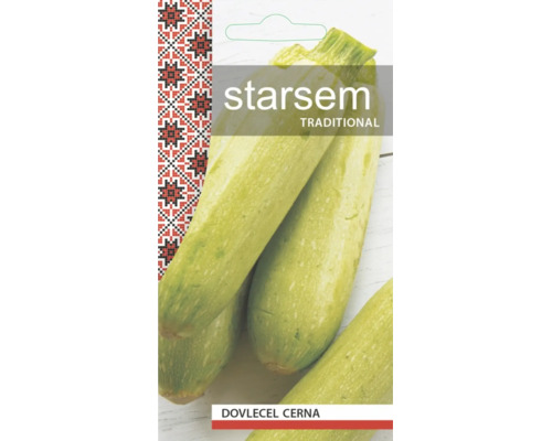 Plic semințe dovlecel Starsem Traditional soi Dovlecel Cerna cu imaginea unor dovlecei.