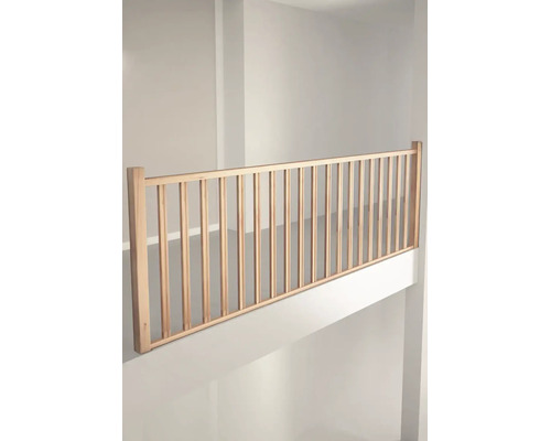 Balustradă din lemn pentru galerie sau scară cu tije verticale.