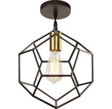 Lumină de tavan cu abajur geometric și bec