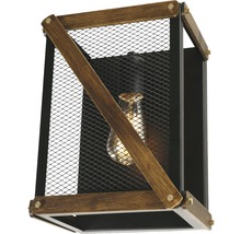 Aplică perete interior vintage Lazarus E27 max. 1x40W, negru/maro