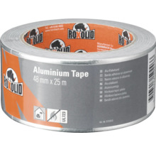 Bandă adezivă din aluminiu Roxolid, 48 milimetri pe 25 metri, rezistentă la căldură și adecvată pentru utilizare la interior.