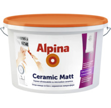 Vopsea lavabilă de interior Alpina Ceramic Matt, găleată de 9 litri, rezistentă la pătare cu microsfere ceramice.